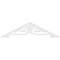 Ekena Millwork Pitch Finley Architectural Grade PVC Gable Pediment, 48"W x 12"H x 1"P (6/12) GPP048X012X100FIN - alternate 3